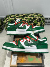 Nike Dunk Low Off-White Pine Green - Pre-Owned Size 13 (Replacement Box)
