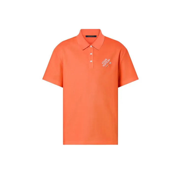 Louis Vuitton Embroidered Signature Polo Orange