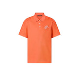 Louis Vuitton Embroidered Signature Polo Orange