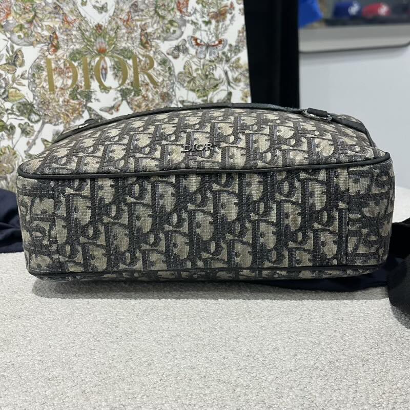 Dior Maxi Safari Bag with Strap Beige Oblique - Lightly Used