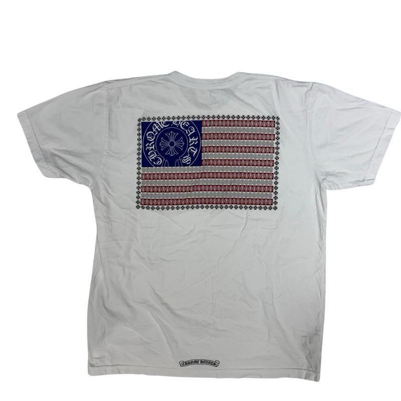 Chrome Hearts American Flag Dagger Tee White - Pre-Owned Size XL