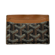 Goyard Saint Sulpice Card Holder Black Natural (Preowned) - Pre-Owned