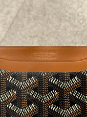 Goyard Saint Sulpice Card Holder Black Natural (Preowned) - Pre-Owned