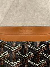 Goyard Saint Sulpice Card Holder Black Natural (Preowned) - Pre-Owned