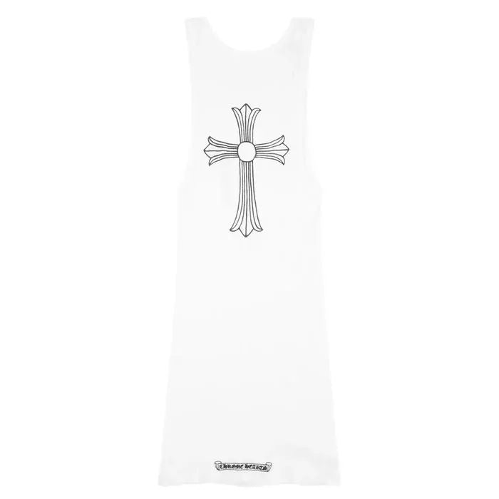 Chrome Hearts T-Bar Rib Cross Tank Top White