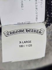 Chrome Hearts Y NOT Embroidered Thermal Zip-Up Hoodie Washed Black - Pre-Owned Size XL