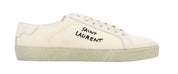 Saint Laurent Distressed Canvas Court Classic - Pre Owned Size 9