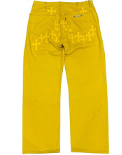 Chrome Hearts Levi's 501 Paris Exclusive Patch Jeans Yellow - Pre-Owned Size 34