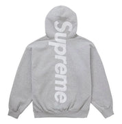Supreme Satin Appliqué Hooded Sweatshirt (FW25) Heather Grey