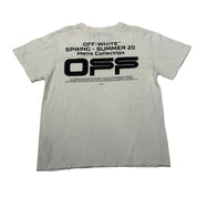 Off-White SS20 Wavy Line T-Shirt White - Pre-Owned Size M