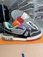 Louis Vuitton Virgil Abloh Upcycle Soho Exclusive LV Trainer Black Grey (Lightly Used Size LV10/US11-11.5) - Pre-Owned