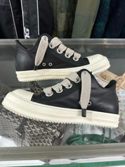 Rick Owens Temple Jumbolaced Sneakers Black/Milk - Pre-Owned Size 10.5 (No original box)