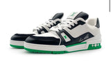 Louis Vuitton LV Trainer Black White Green - Tried On Size 12