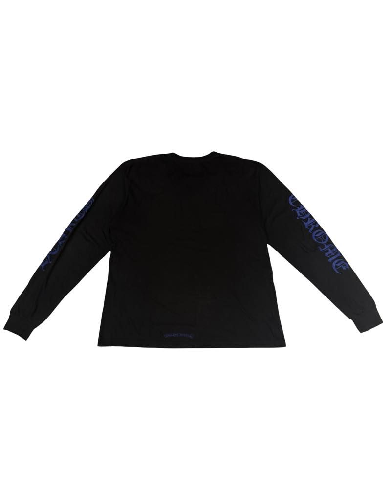 Chrome Hearts Neck Logo L/S T-Shirt Black/Blue - Pre-Owned Size XL