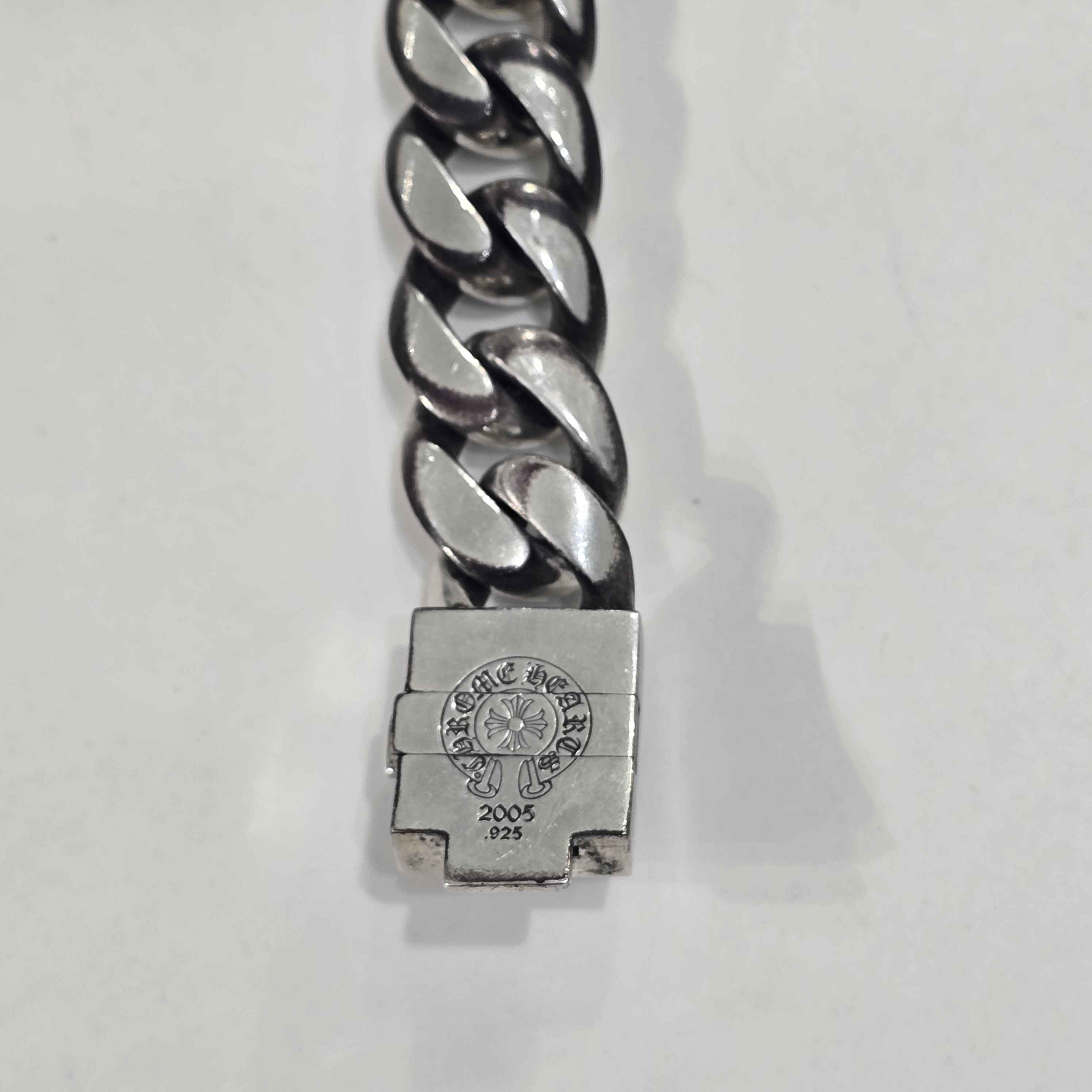 Chrome Hearts XL Diamond Fleur Cuban Link Bracelet (8 Inches) - Lightly Used