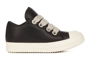 Rick Owens Jumbo Lace Leather Ramones Low Top Sneaker - Pre-Owned Size 10 (No original box)