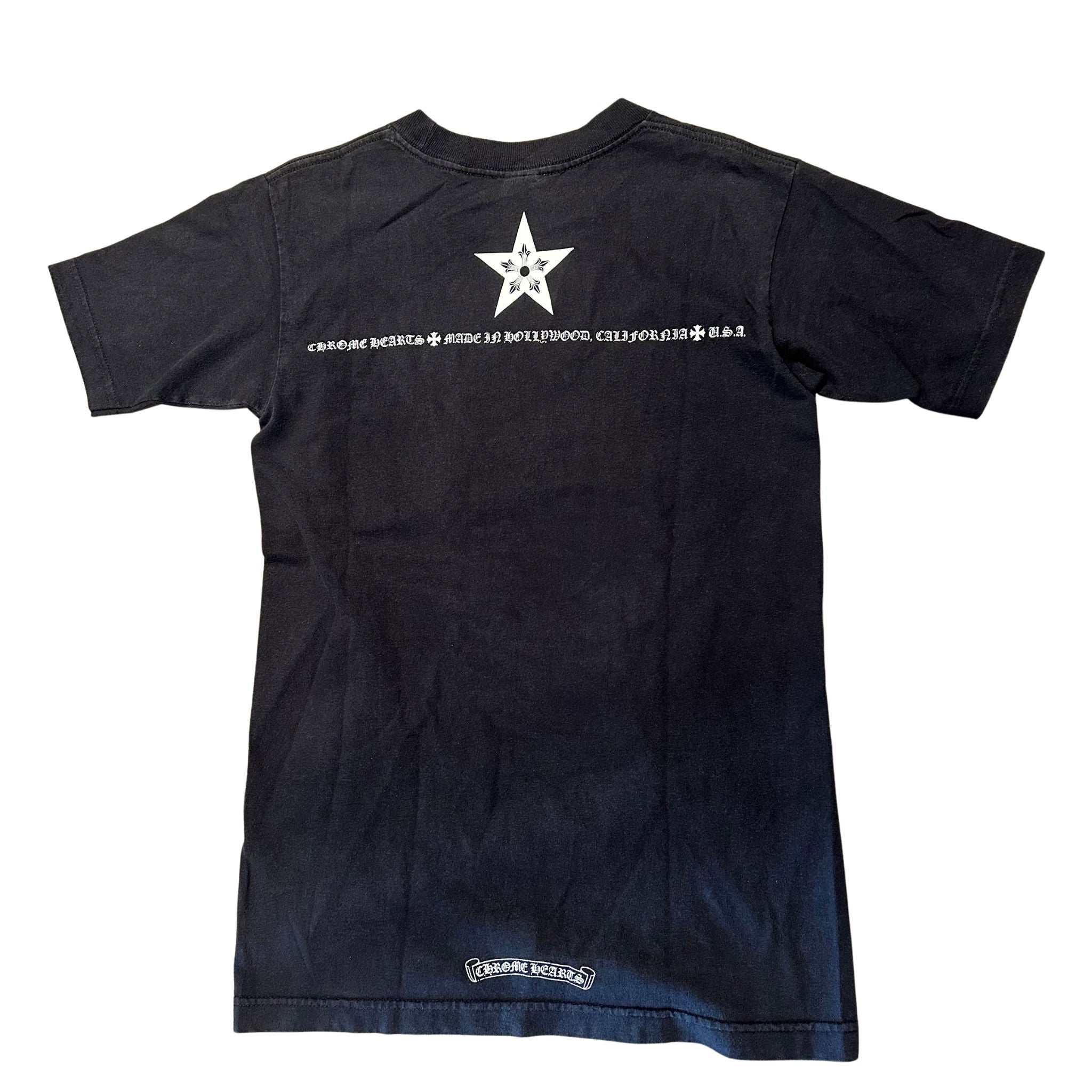Vintage Chrome Hearts Neck Star T-Shirt Black (Preowned Size S) - Pre-Owned