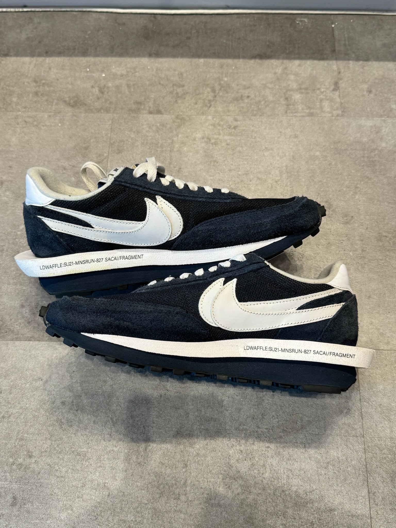 Nike X Sacai Ldwaffle SF Fragment Blue Void - Pre-Owned Size 9.5 (No original box)