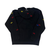 Supreme Embroidered S Hooded Sweatshirt Black - Pre-Owned Size L