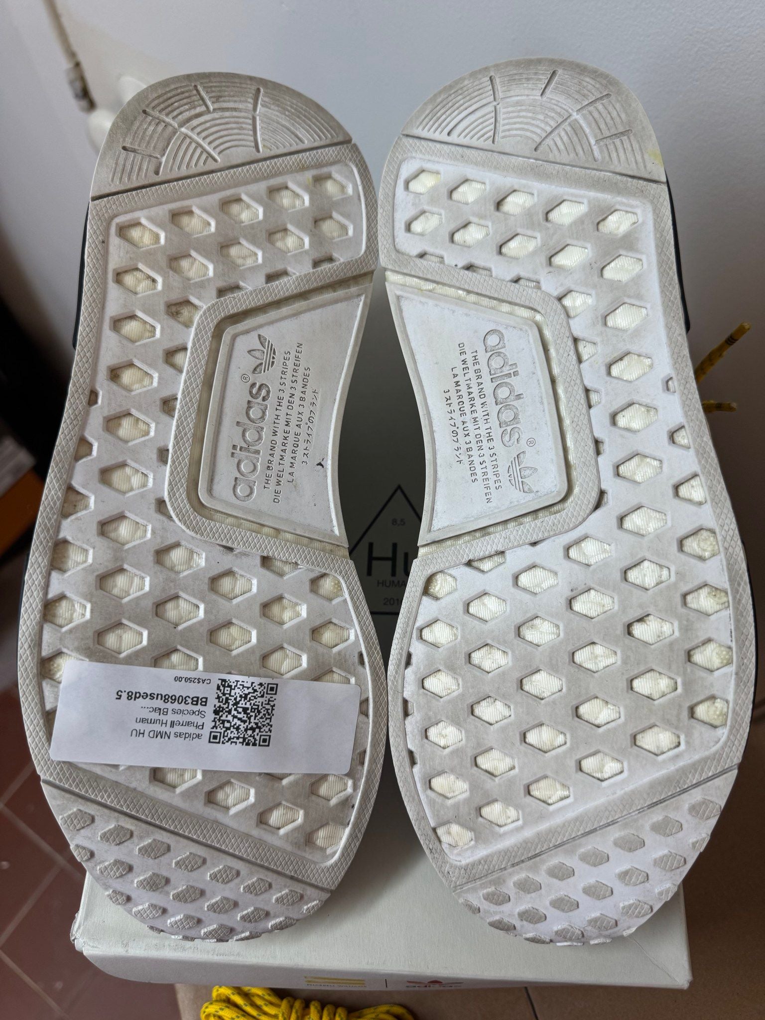 adidas NMD HU Pharrell Human Species Black - Lightly Pre-Owned Size 8.5