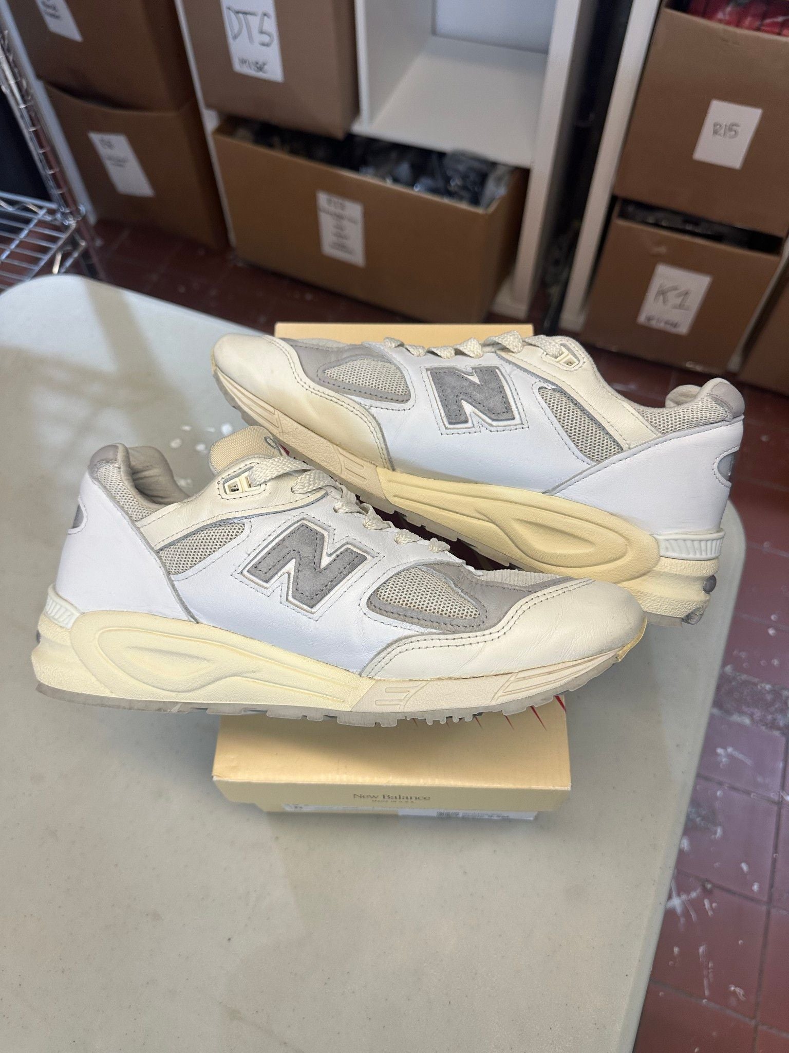 New Balance 990v2 MiUSA Teddy Santis Sea Salt - Pre-Owned Size 9.5