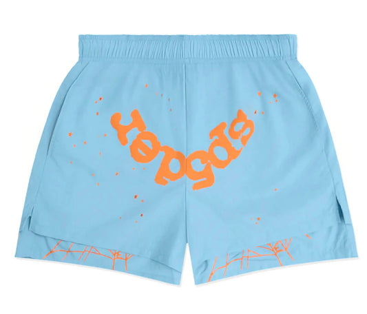 Sp5der OG Web Double Layer Short Light Blue