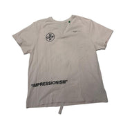 Off-White Impressionism Stencil Arrow T-Shirt Pink - Pre-Owned Size M