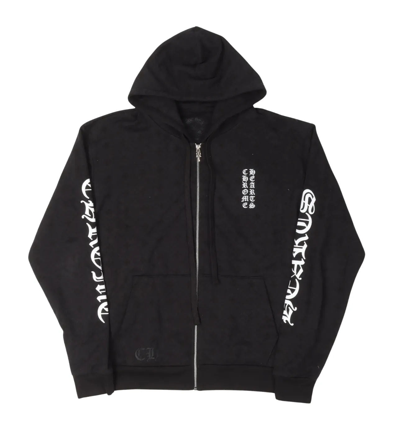 Chrome Hearts Monogram Horseshoe Logo Zip Up Hoodie