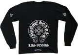 Chrome Hearts Las Vegas Exclusive Floral Horseshoe Logo L/S T-shirt Black