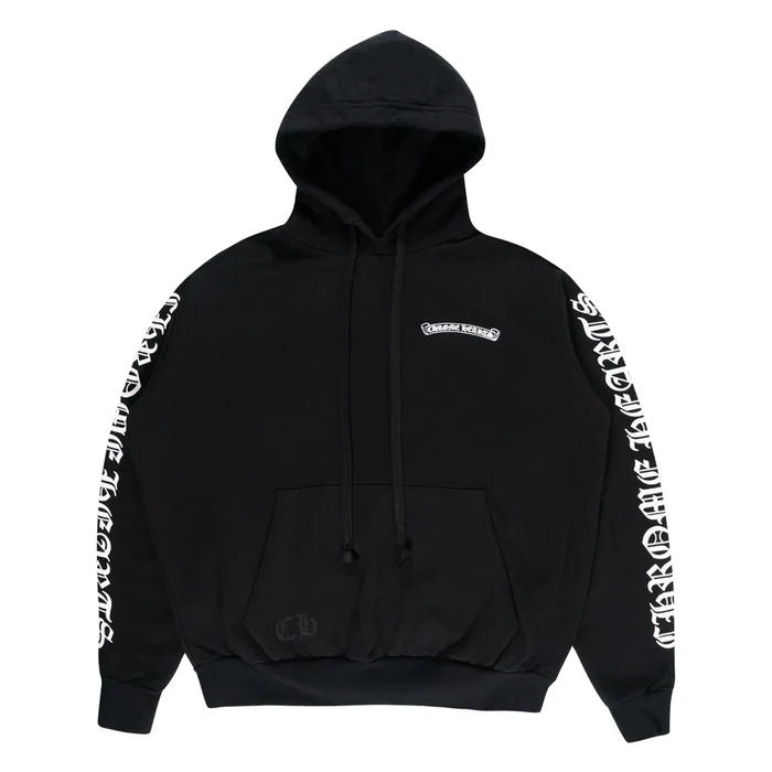 Chrome Hearts Scroll Logo Pullover Hoodie Black