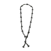 Chrome Hearts Mini Crosstail Link Rosary Necklace (15.5 Inches) - Lightly Used