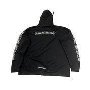 Chrome Hearts Scroll Logo Zip-Up Hoodie Black (Preowned Size XXL) - Pre-Owned