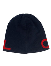 Chanel CC Logo Beanie Navy/Red