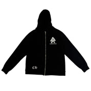 Chrome Hearts Triple Cross Cemetery Spine Zip-Up Hoodie Black - Lightly Used Size M