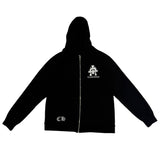 Chrome Hearts Triple Cross Cemetery Spine Zip-Up Hoodie Black - Lightly Used Size M