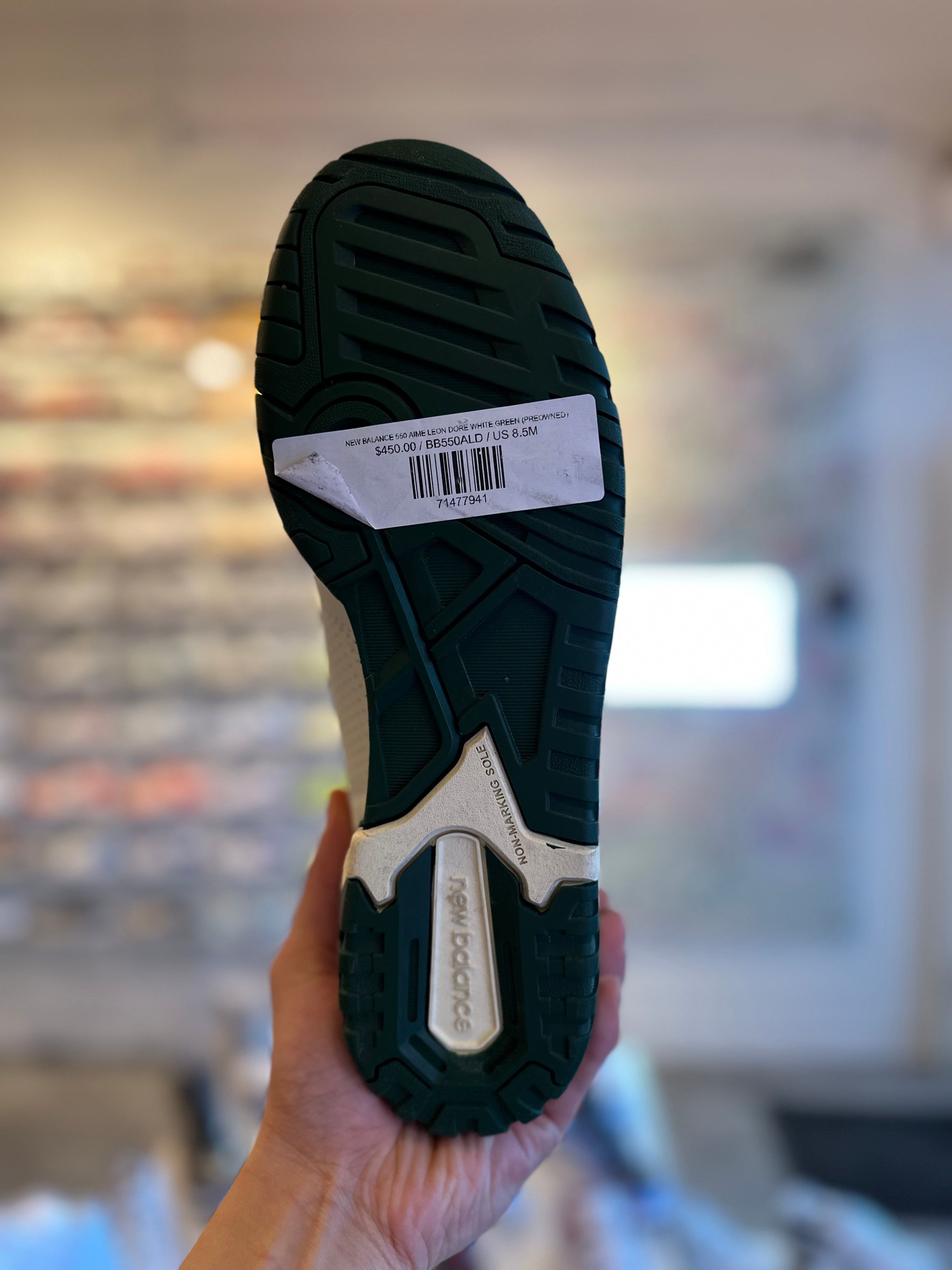 New Balance 550 Aime Leon Dore White Green (Preowned Size 8.5) - Pre-Owned