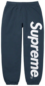 Supreme Satin Applique Sweatpant (SS26) Washed Navy