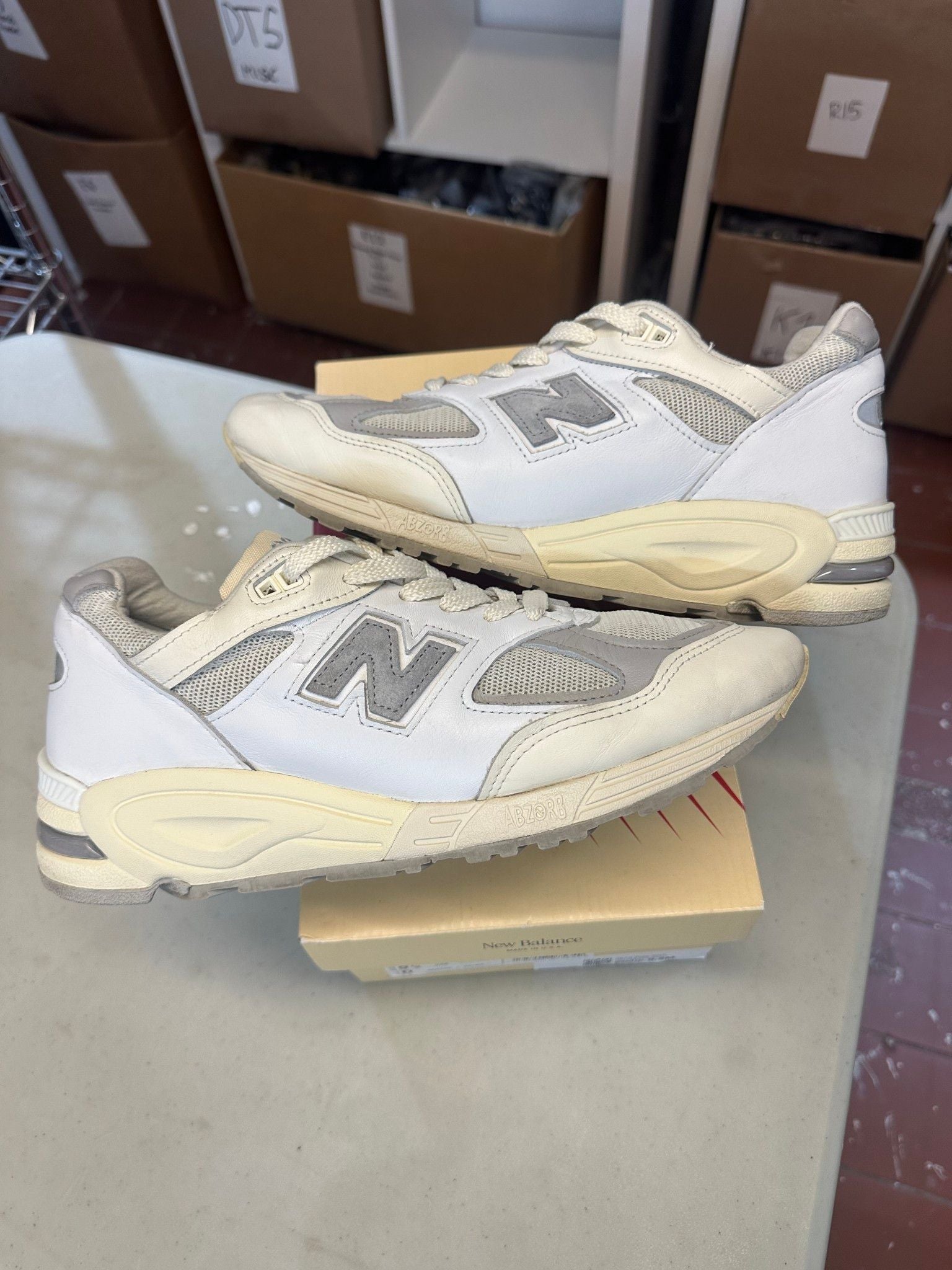 New Balance 990v2 MiUSA Teddy Santis Sea Salt - Pre-Owned Size 9.5