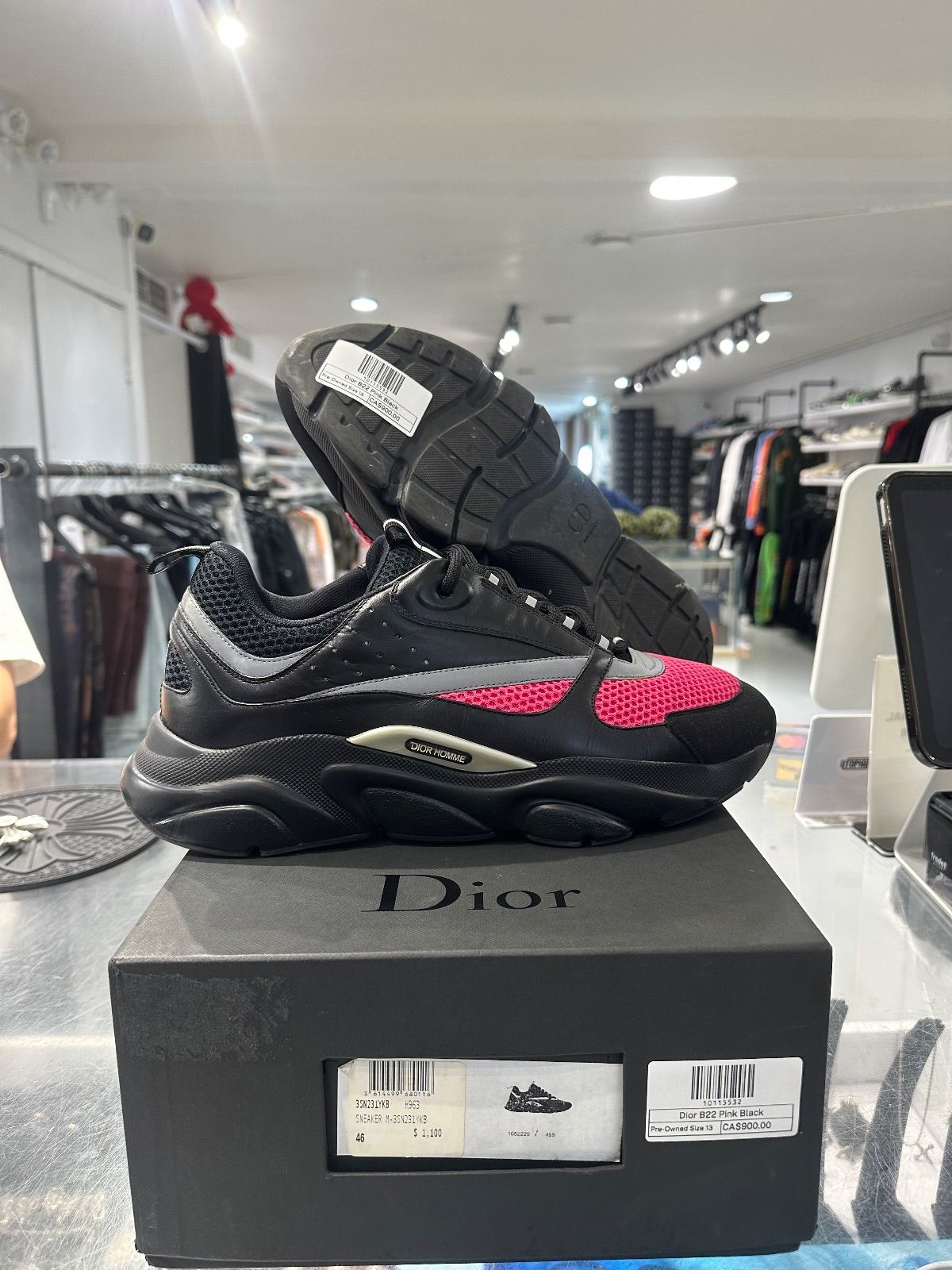 Dior B22 Pink Black - Pre-Owned Size 13