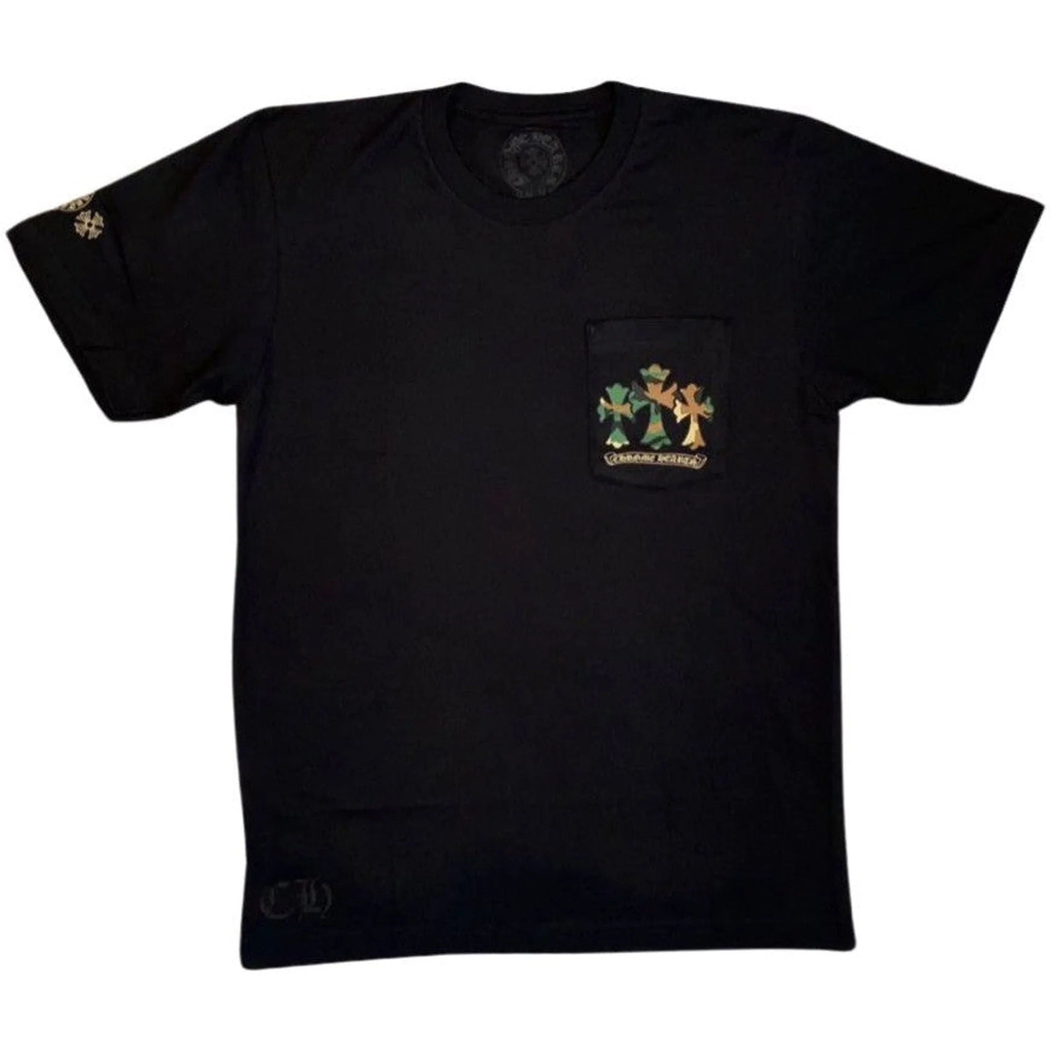 Chrome Hearts Camo Triple Cross Horseshoe T-Shirt Black