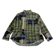 Acne Studios Patchwork Oversized Flannel Green - Lightly Used Size XL