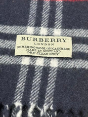 Burberry Plaid Scarf Navy - Pre-Owned