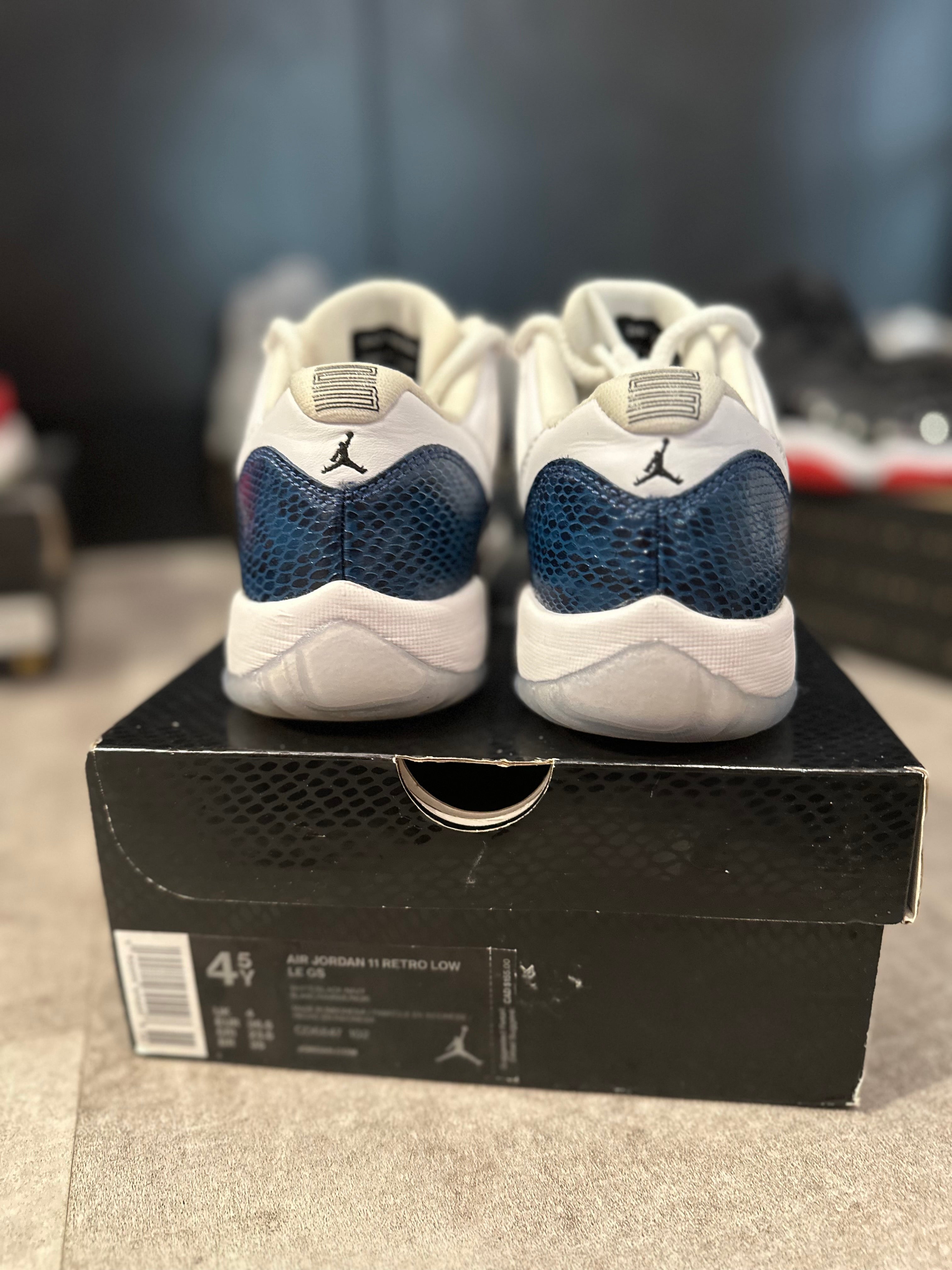 Jordan 11 Retro Low Snake Navy (2019) (GS) - Pre-Owned Size 4.5Y