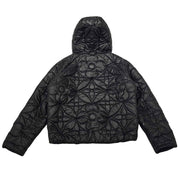 Louis Vuitton Black Flower Monogram Reversible Puffer Jacket - Gently Used Size M
