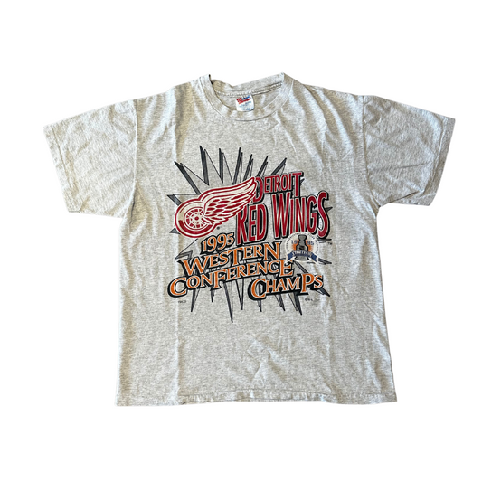 Vintage Detroit Red Wings 1995 Western Conference Champions Tee