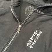 Chrome Hearts Letters Sleeve Thermal Zip-Up Hoodie Black (Preowned Size XXL) - Pre-Owned