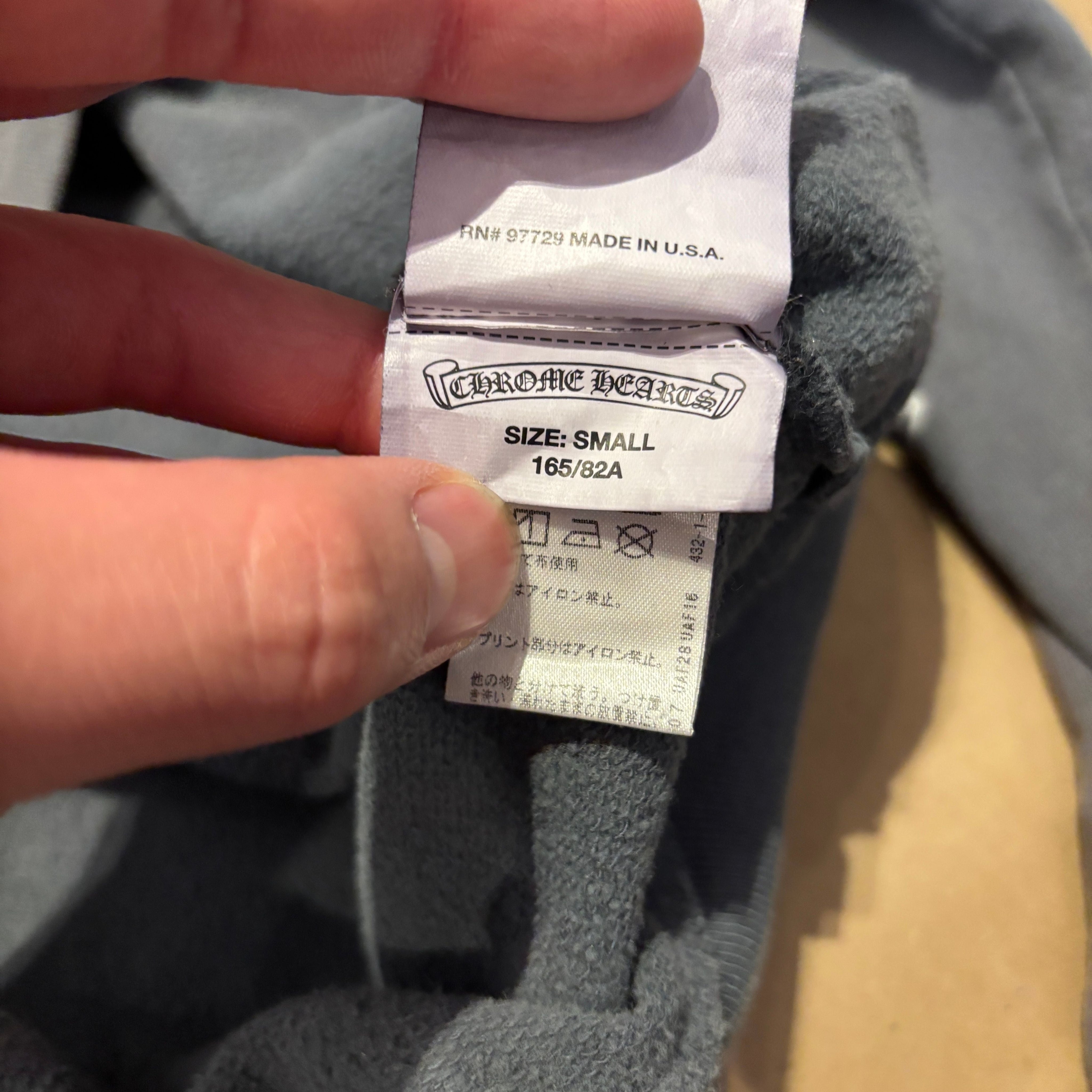 Chrome Hearts Friends and Family Exclusive Shoulder Floral Zip-Up Hoodie Grey (S, fits M) - Pre-Owned