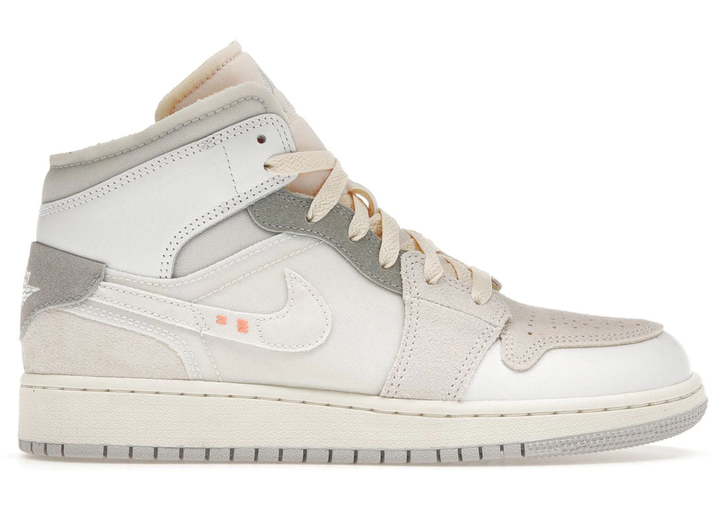 Jordan 1 Mid SE Craft Inside Out White Grey (GS)