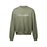 Louis Vuitton Embroidered Signature Crewneck Sage