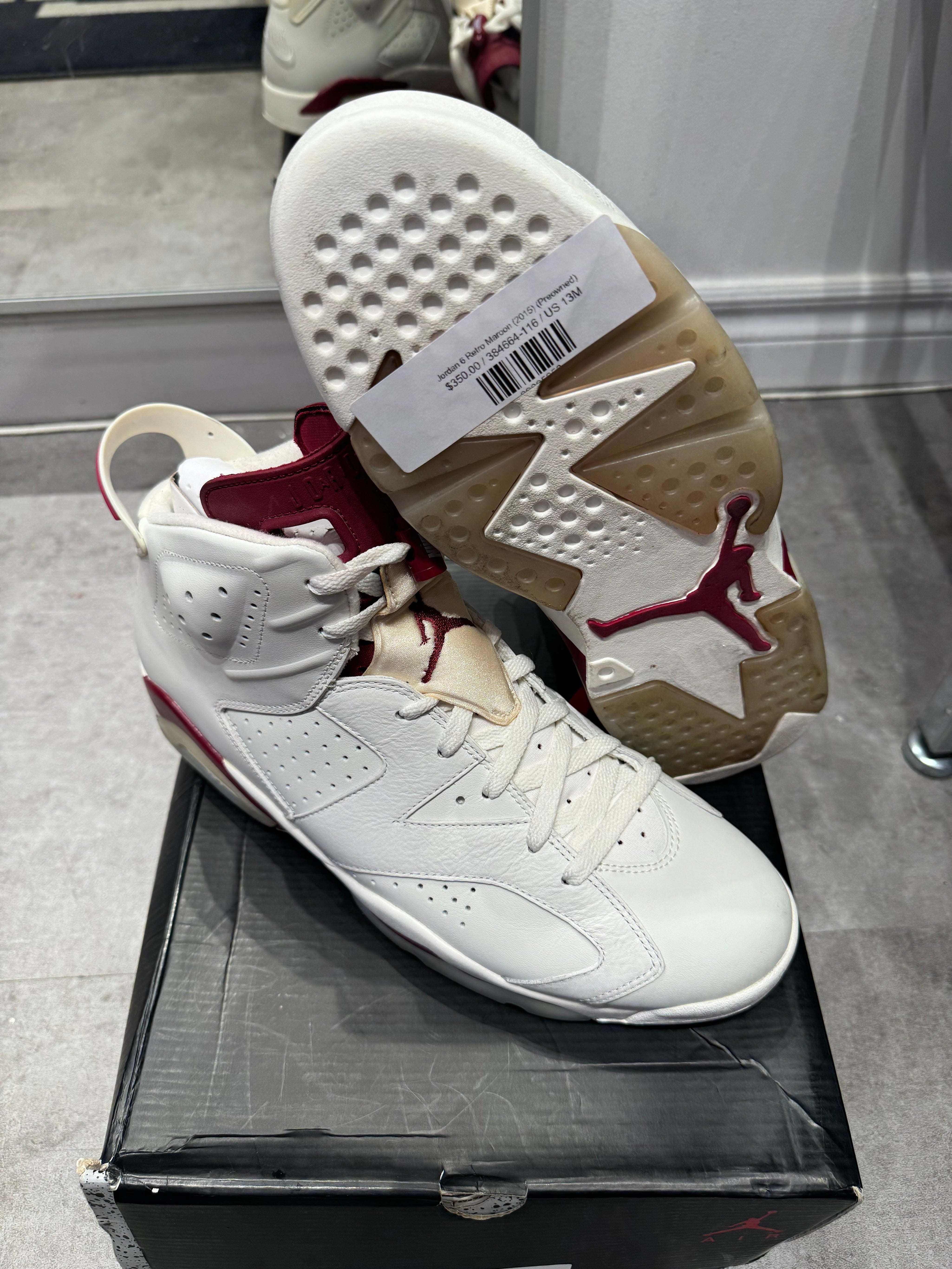 Jordan 6 Retro Maroon (2015) - Pre-Owned Size 13